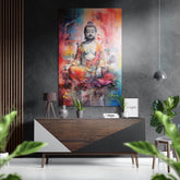 Budha Brushed Aluminum Dibond Wall Art.